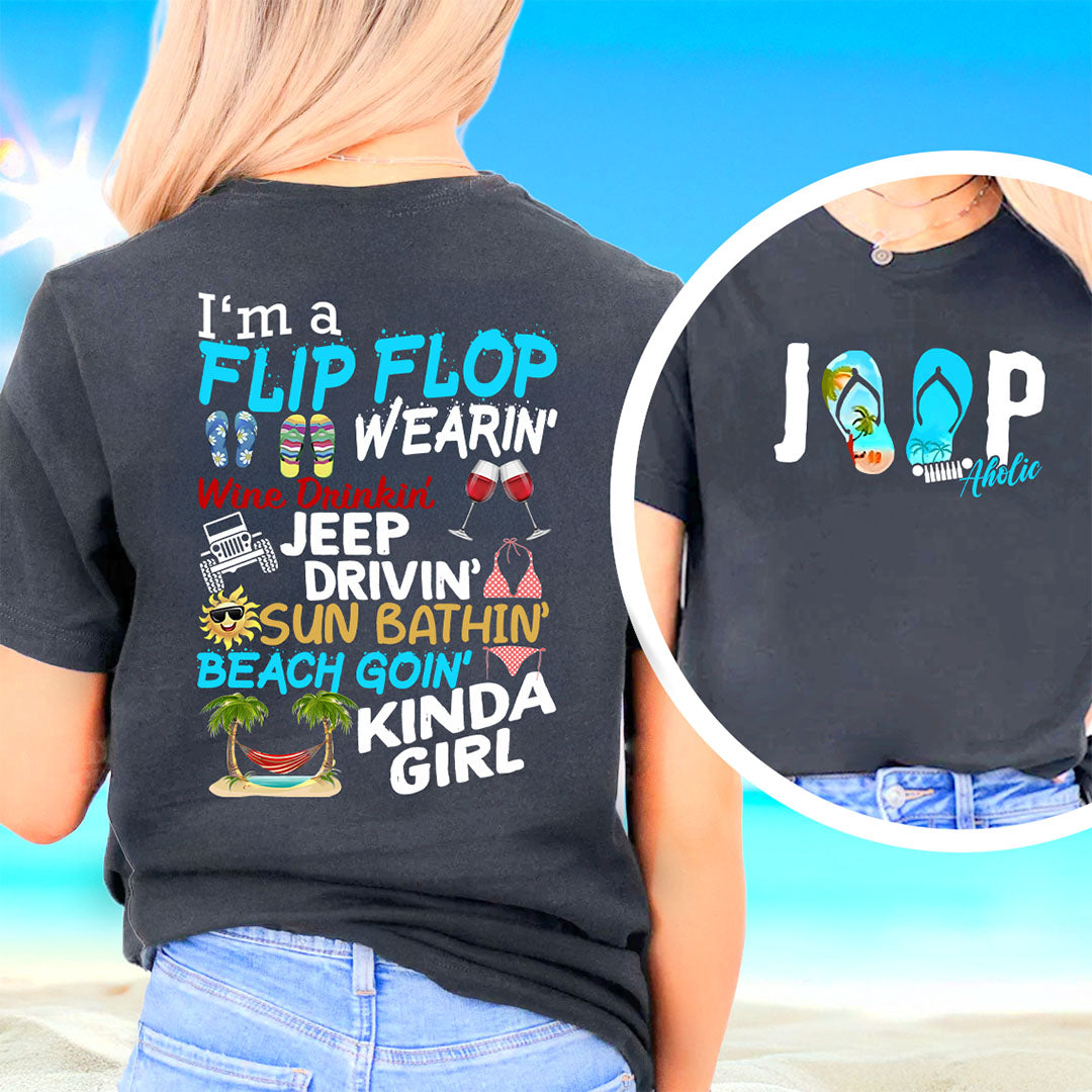 I'm A Flip Flop Wine Drinkin' Jeep Drivin' Girl T-Shirt Hoodie Supler Store