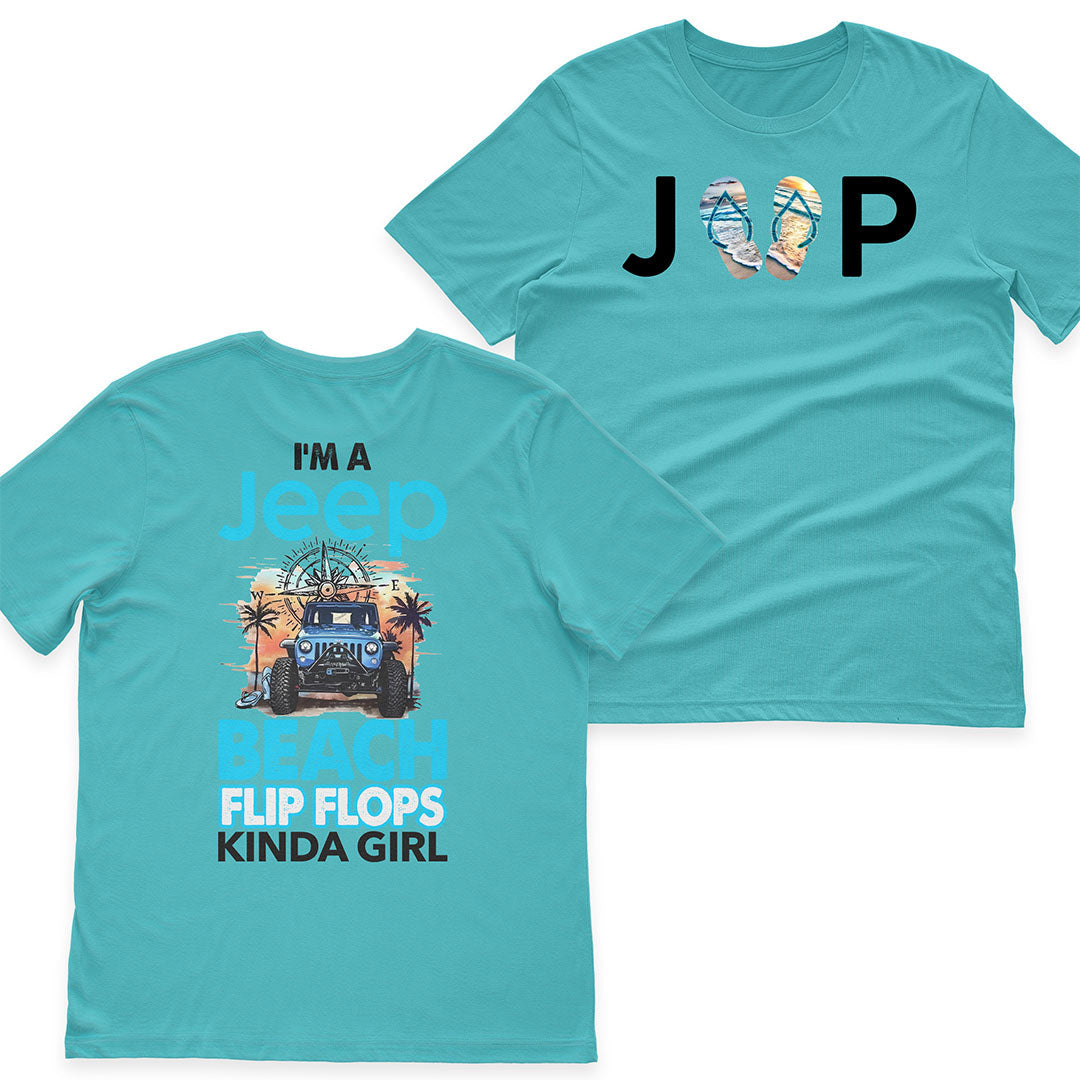I'm A Jeep Beach Flip Flops Kinda Girl T-Shirt Hoodie Supler Store