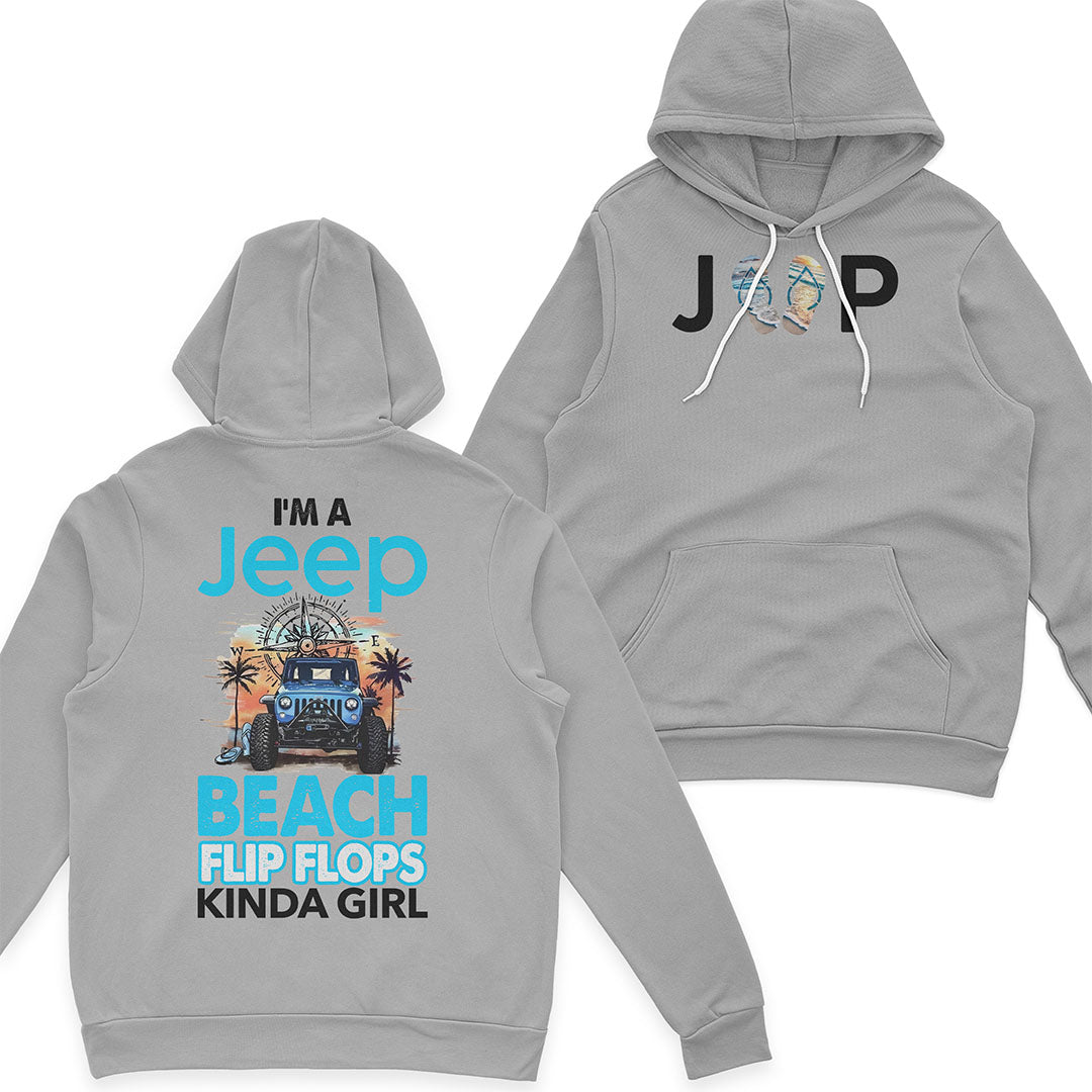 I'm A Jeep Beach Flip Flops Kinda Girl T-Shirt Hoodie Supler Store