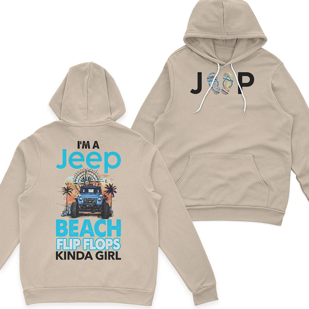 I'm A Jeep Beach Flip Flops Kinda Girl T-Shirt Hoodie Supler Store