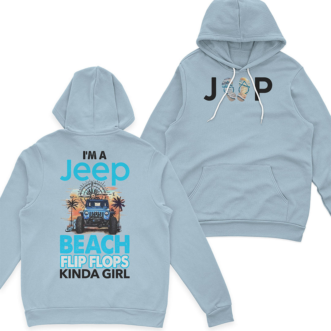 I'm A Jeep Beach Flip Flops Kinda Girl T-Shirt Hoodie Supler Store