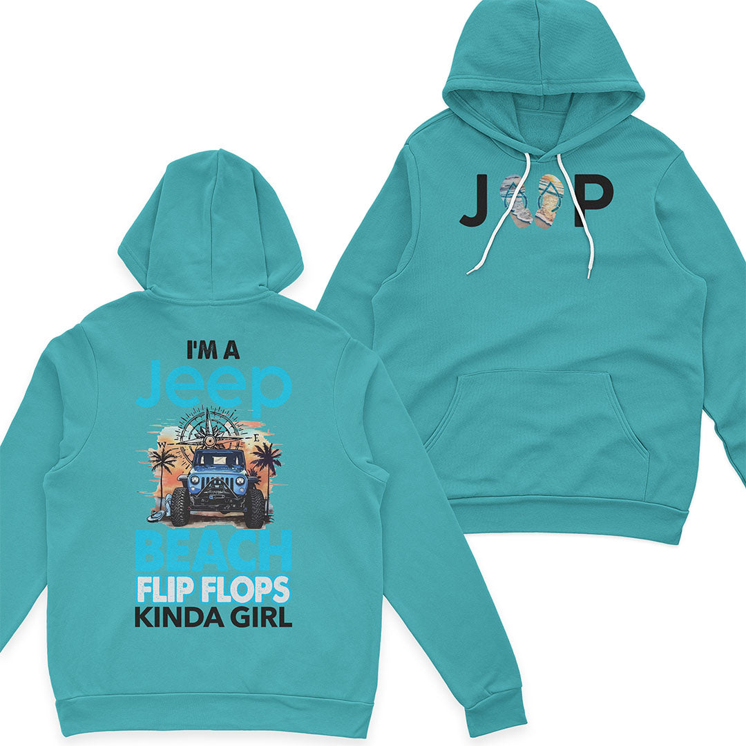 I'm A Jeep Beach Flip Flops Kinda Girl T-Shirt Hoodie Supler Store