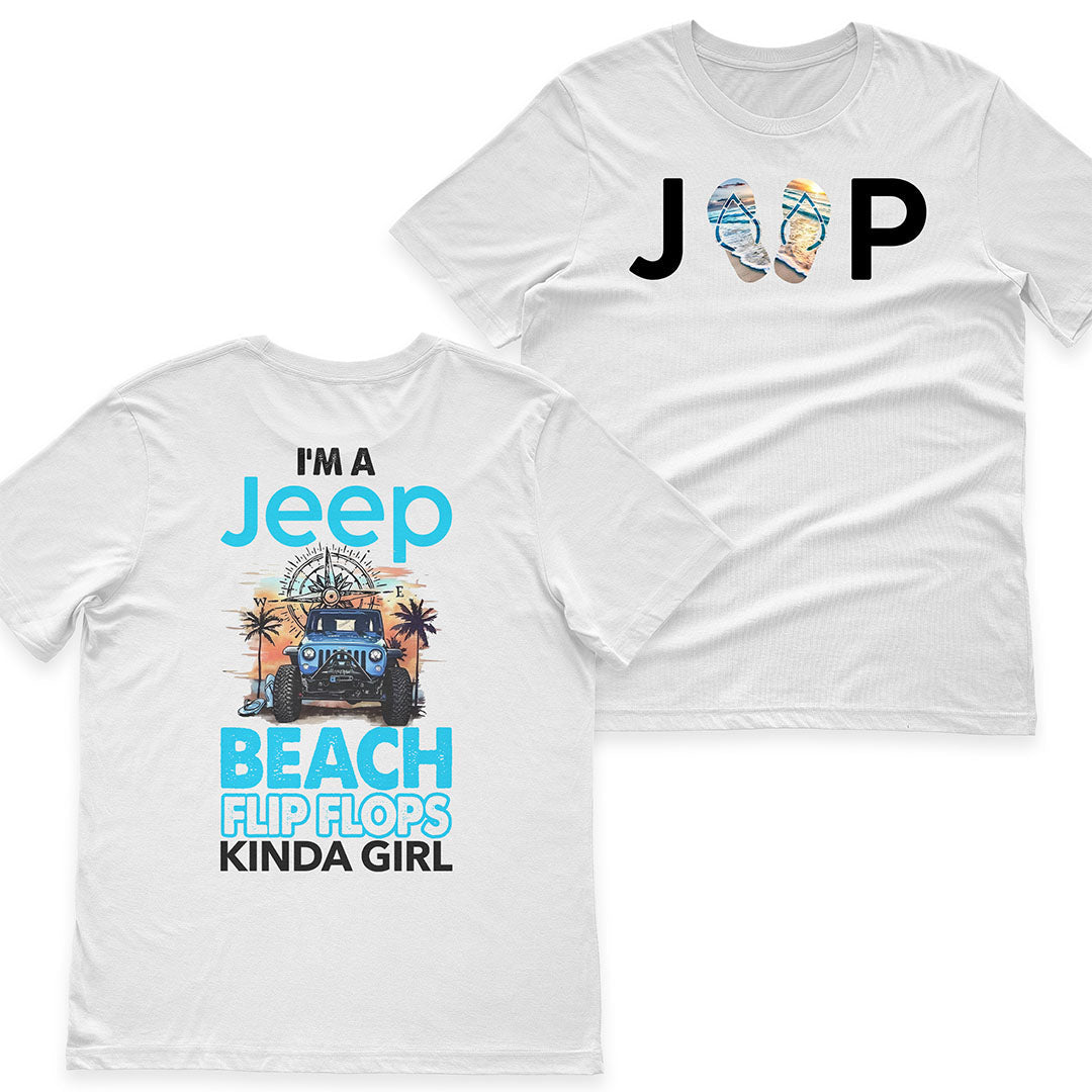 I'm A Jeep Beach Flip Flops Kinda Girl T-Shirt Hoodie Supler Store