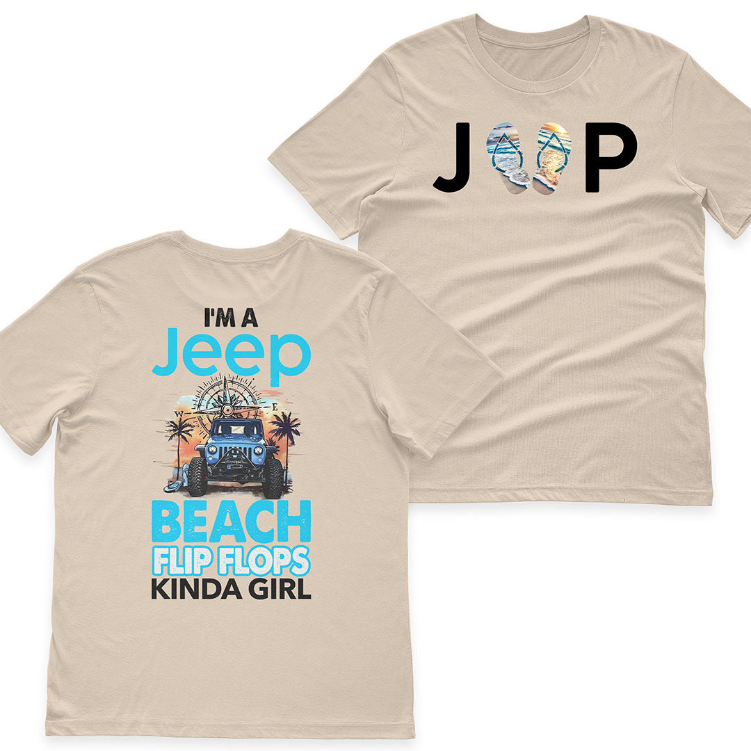 I'm A Jeep Beach Flip Flops Kinda Girl T-Shirt Hoodie Supler Store