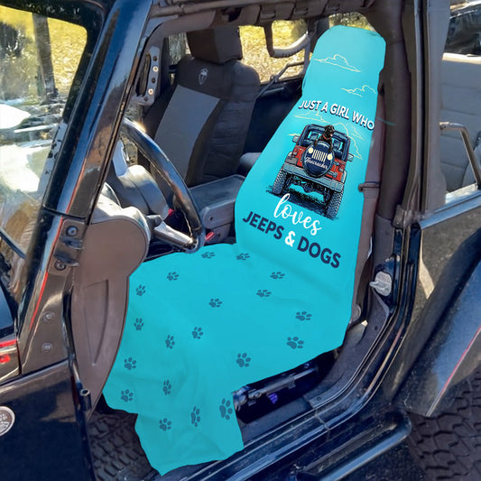 Personalized Jeep Dogs Car Seat Cover Towel Front Seats Supler Store
