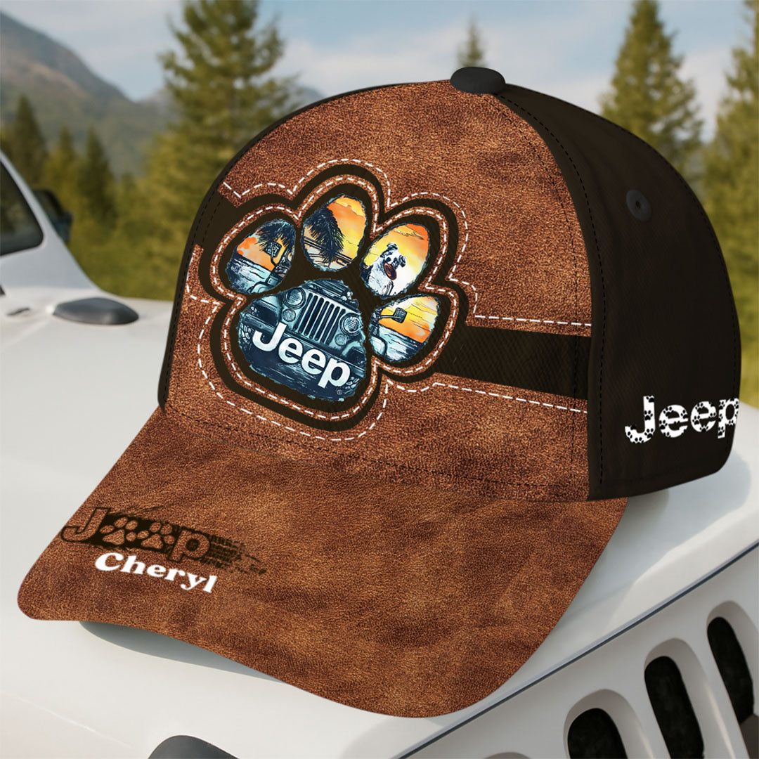 Personalized Jeep Dog Hat Faux Suede Effect Print Supler Store