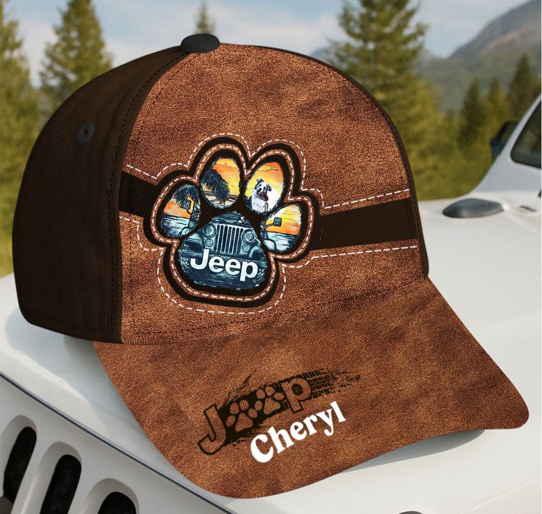 Personalized Jeep Dog Hat Faux Suede Effect Print Supler Store