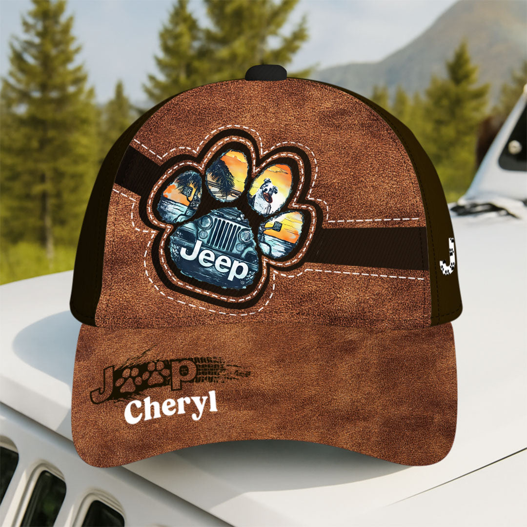 Personalized Jeep Dog Hat Faux Suede Effect Print Supler Store