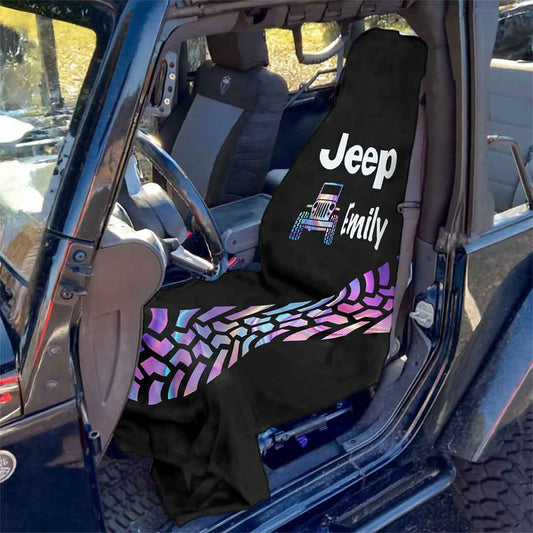 Personalized Jeep Holographic Tire Tracks Car Seat Cover Towel Front Seats Supler Store