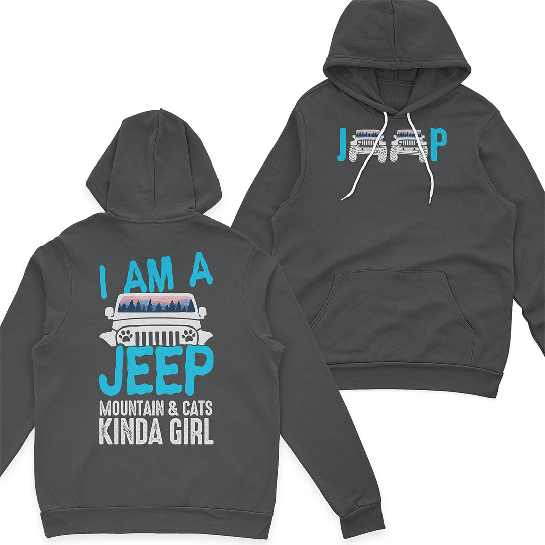 I'm A Jeep Mountain & Cats Kinda Girl T-Shirt Hoodie Supler Store