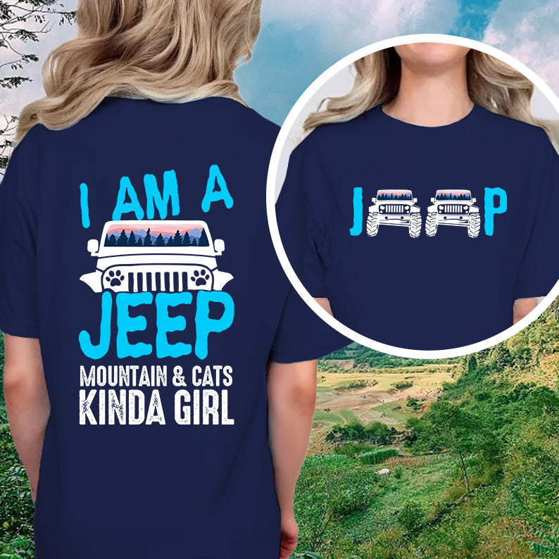 I'm A Jeep Mountain & Cats Kinda Girl T-Shirt Hoodie Supler Store