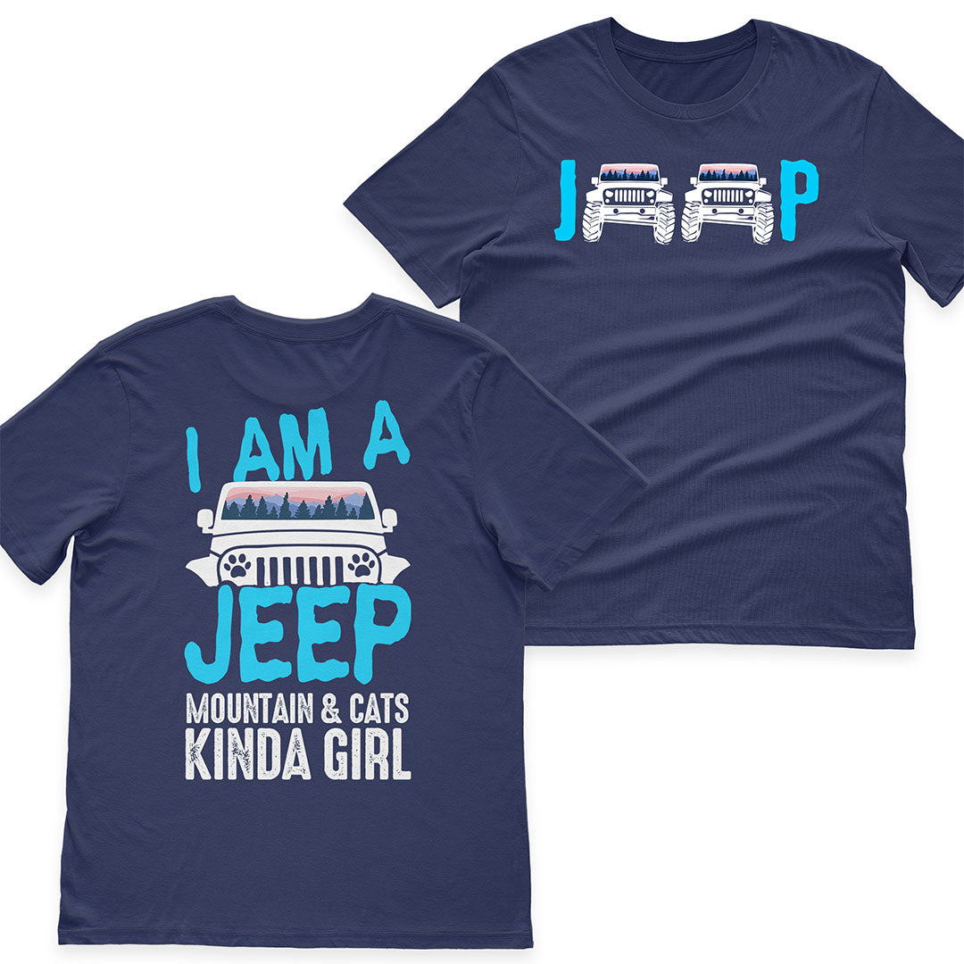 I'm A Jeep Mountain & Cats Kinda Girl T-Shirt Hoodie Supler Store