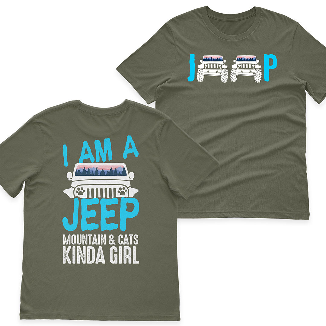 I'm A Jeep Mountain & Cats Kinda Girl T-Shirt Hoodie Supler Store