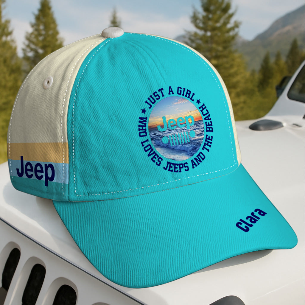 Personalized Jeep Hat Just A Girl Who Loves Beach Supler Store