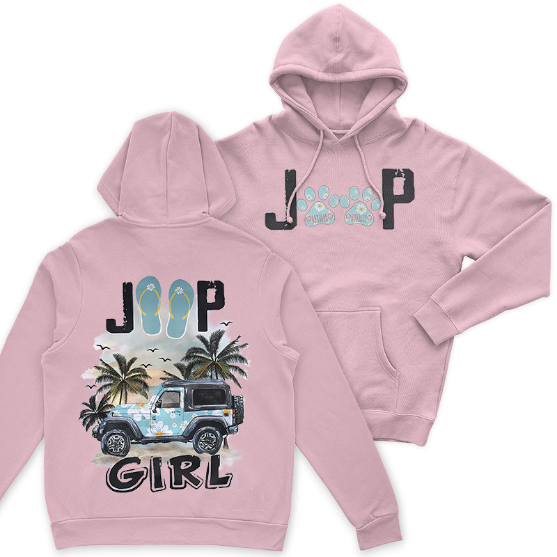 Jeep Dog Paws Beach Girl T-Shirt Hoodie Supler Store