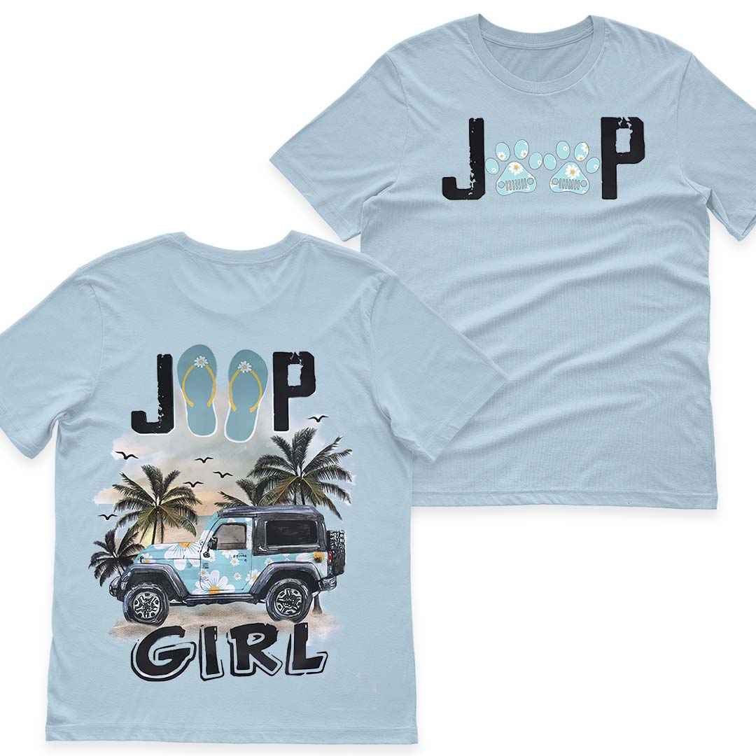 Jeep Dog Paws Beach Girl T-Shirt Hoodie Supler Store