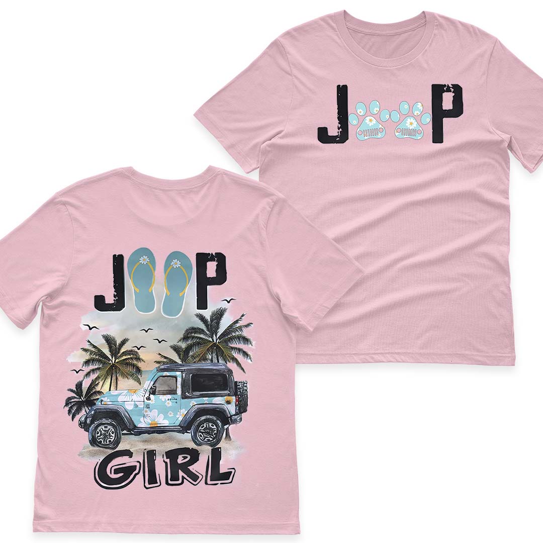 Jeep Dog Paws Beach Girl T-Shirt Hoodie Supler Store