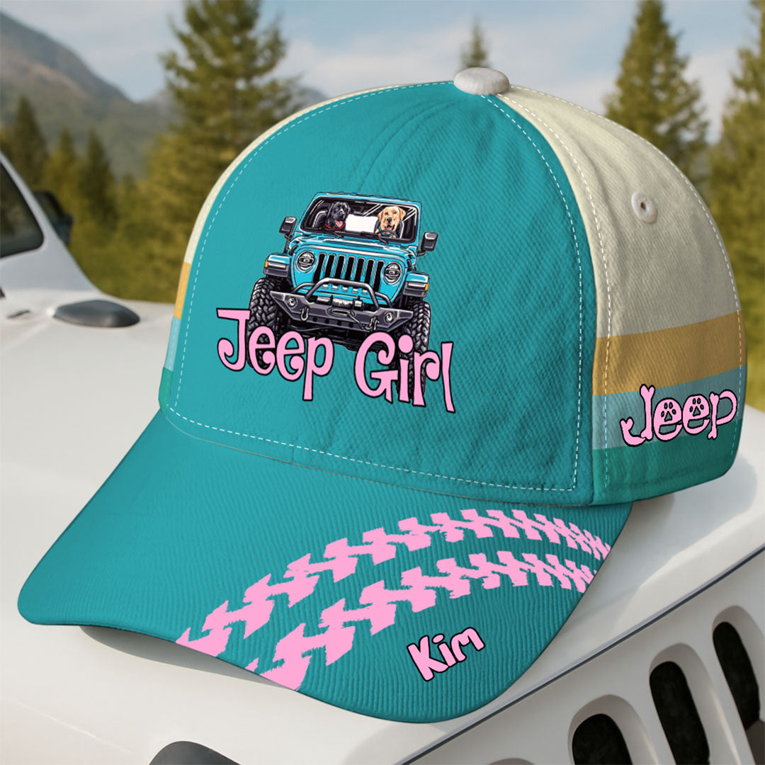 Personalized Jeep Dog Girl Hat