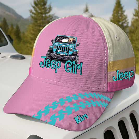 Personalized Jeep Dog Girl Hat