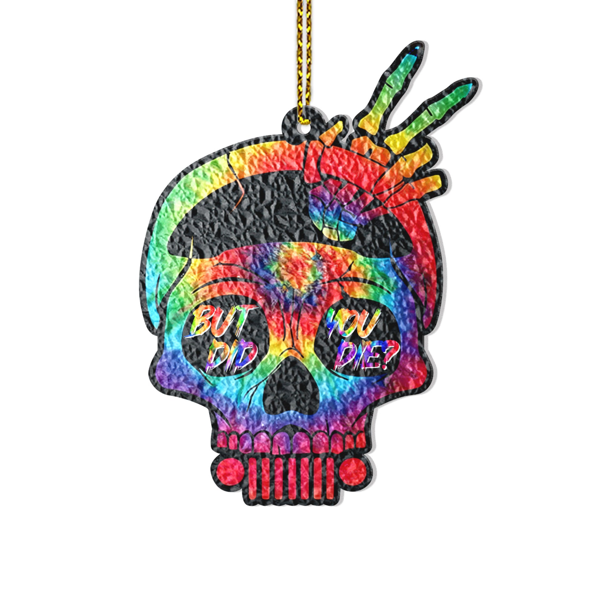 Jeep Skull Tie Die Wavy Acrylic Ornament Supler Store