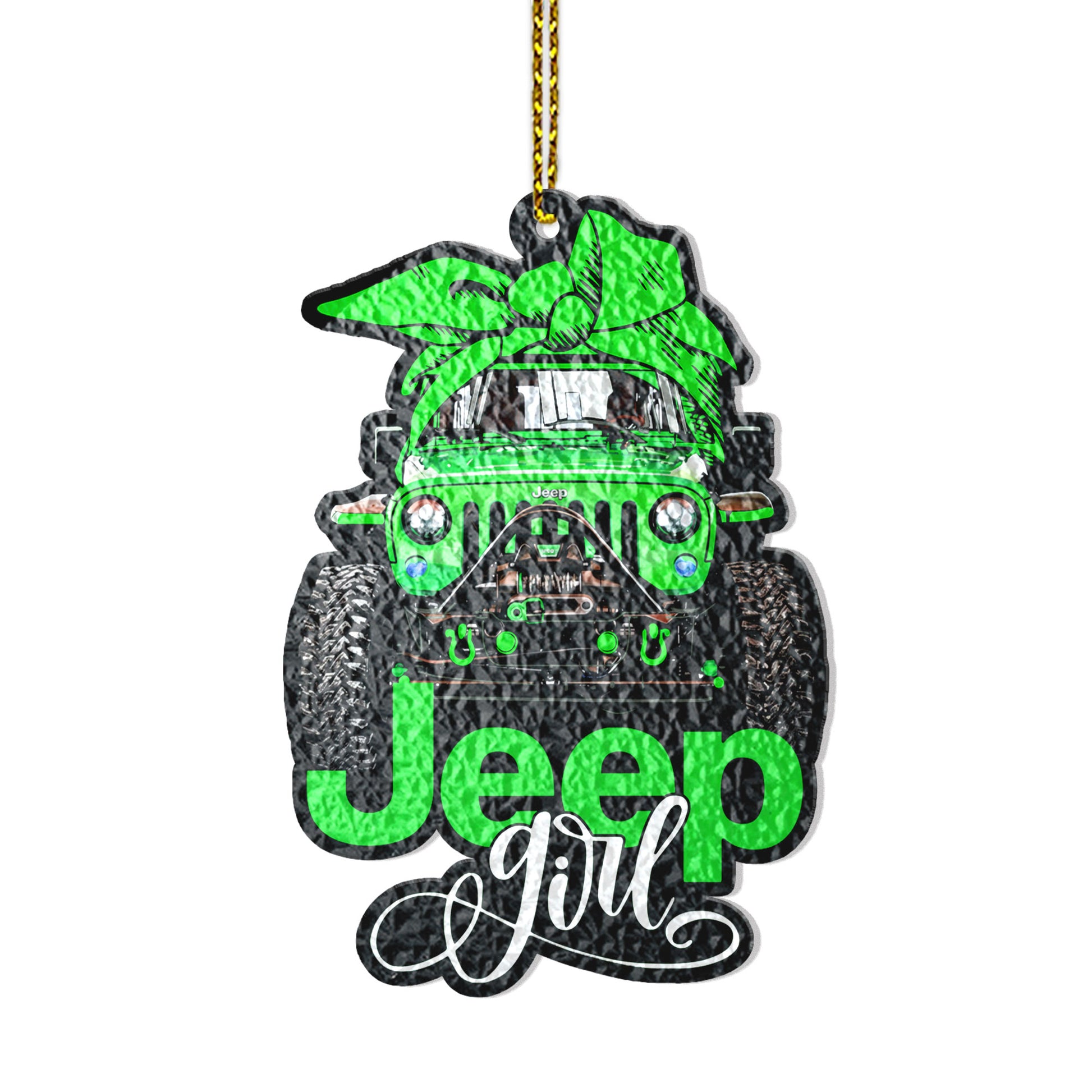 Multicolor Jeep Girl Wavy Acrylic Ornament Supler Store