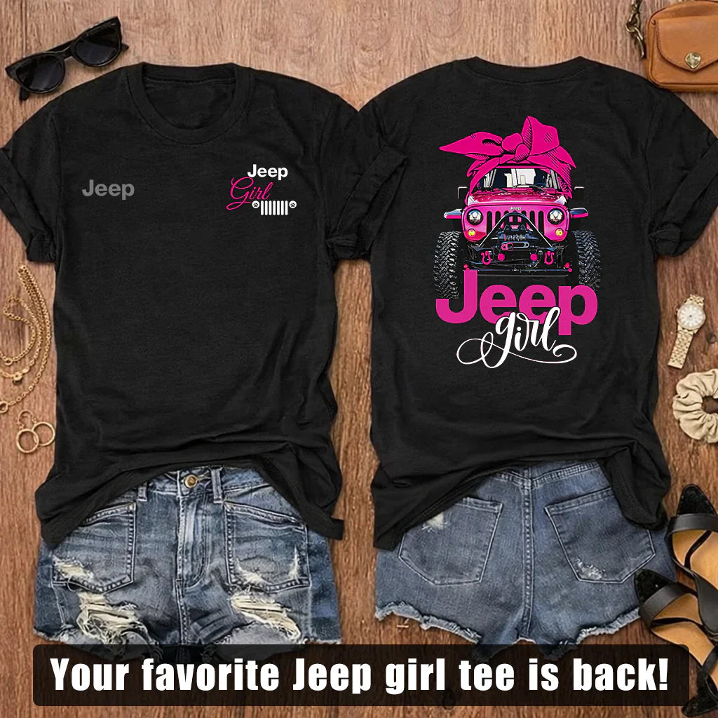 Multicolor Jeep Girl T-Shirt & Zip Hoodie: Show Your Jeep Pride in Every Season