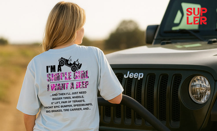 🌸 “Simple Girl” Tee – A Must-Have for Jeep Wrangler Rubicon Fans!