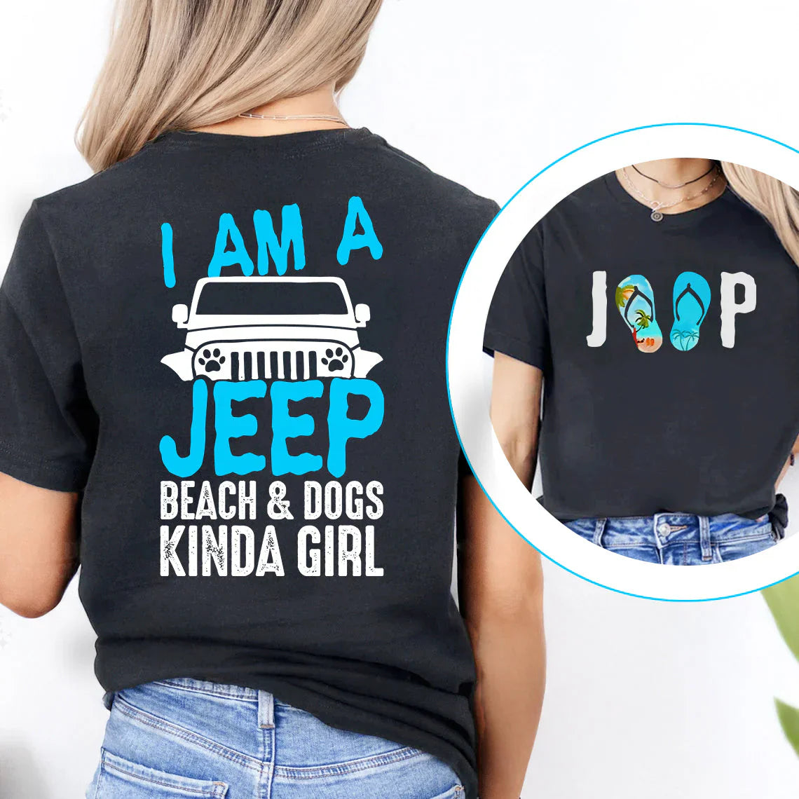I'm A Jeep Beach Dogs Kinda Girl T-Shirt: For Women Who Love Jeeps, Beaches, and Four-Legged Adventures