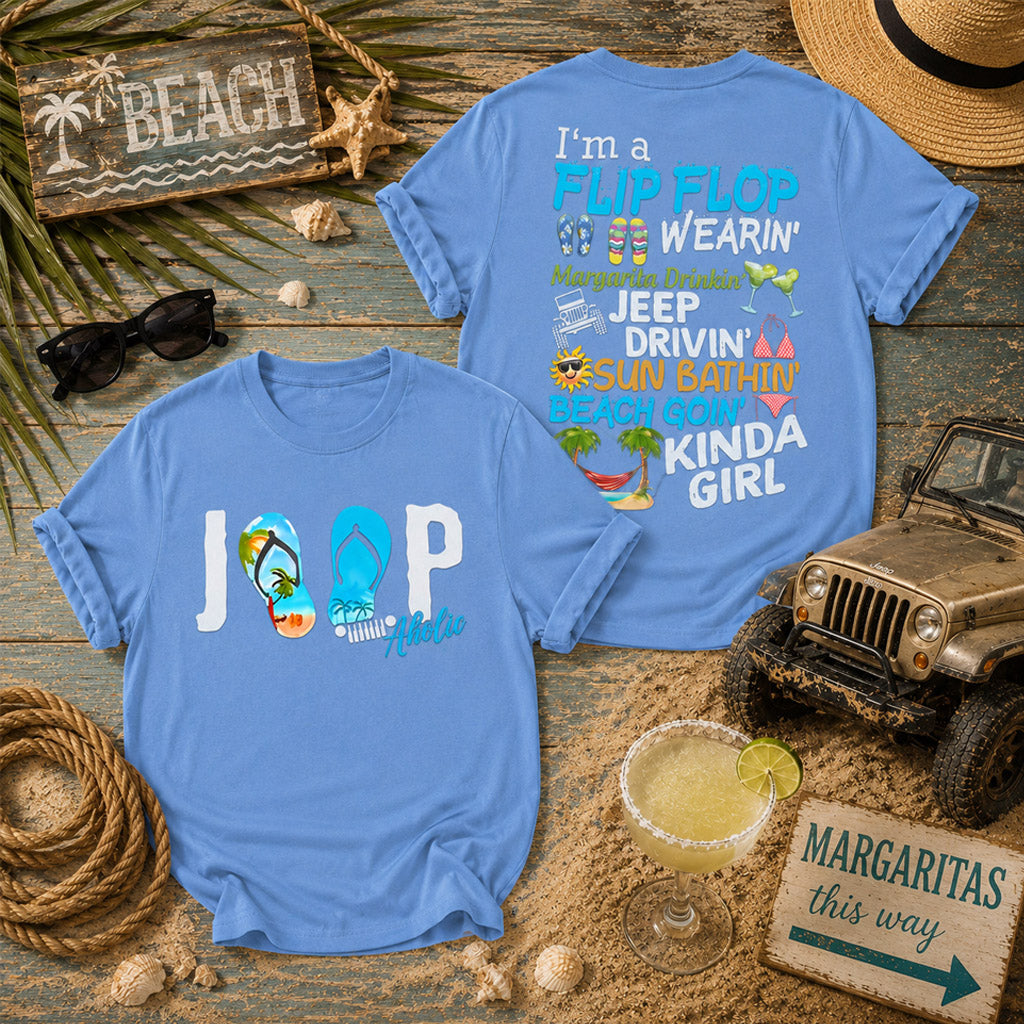Jeep Flip Flop Shirt: The Perfect Tee for Every Beach Lovin' Jeep Girl