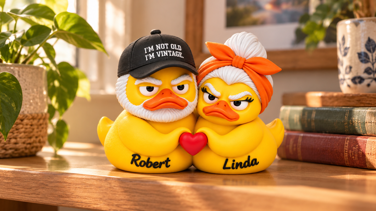 Still a Team, Still Grumpy: Personalized Couple Ducks