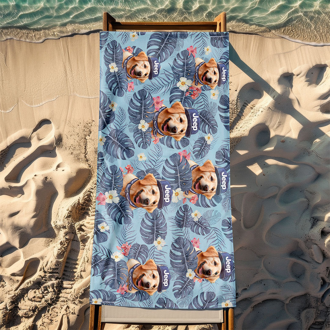 Personalized Jeep Dog Paw Beach Towel Supler Store