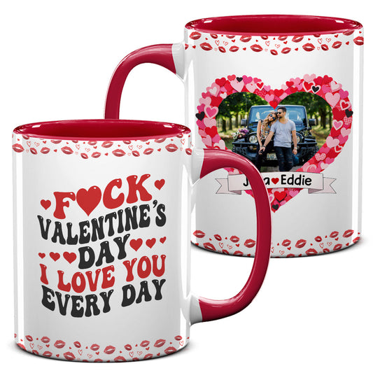 Personalized I Love You Every Day Valentine Gifts Couples Coffee Accent Mug