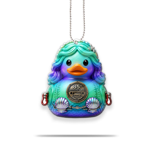 Jeep 85th Anniversary Mermaid Duck Acrylic Car Ornament