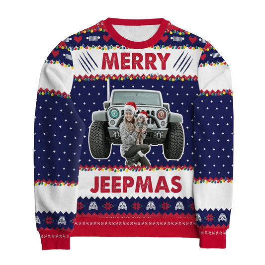 Personalized Jeep Mas Ugly Christmas Sweater All Over Printed