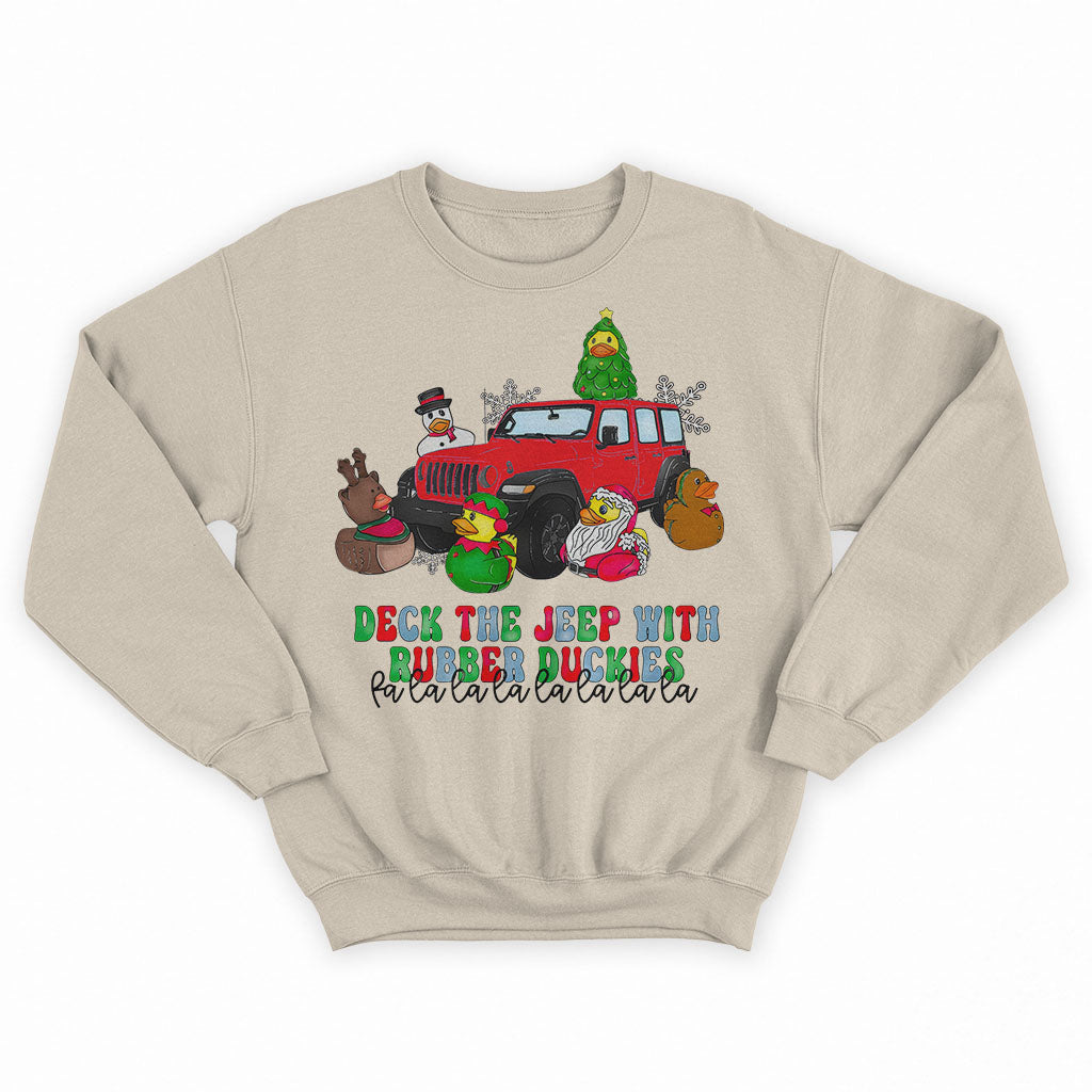 Jeep Christmas Gifts Rubber Ducks for Ducking Pocket Hoodie T-Shirt