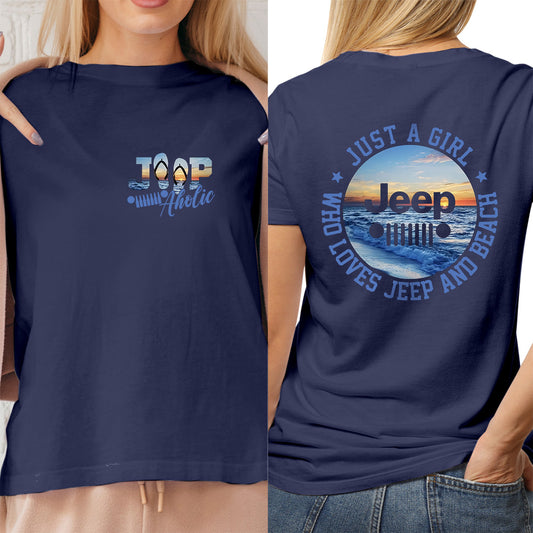 Just a Girl Who Loves Jeeps and The Beach T-Shirt