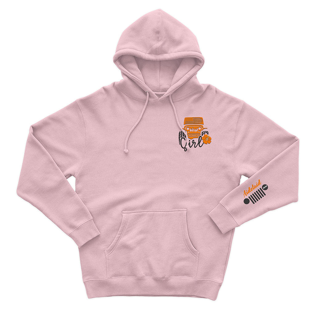 Personalized Embroidered Jeep Girl Flower Zip Hoodie Supler Store