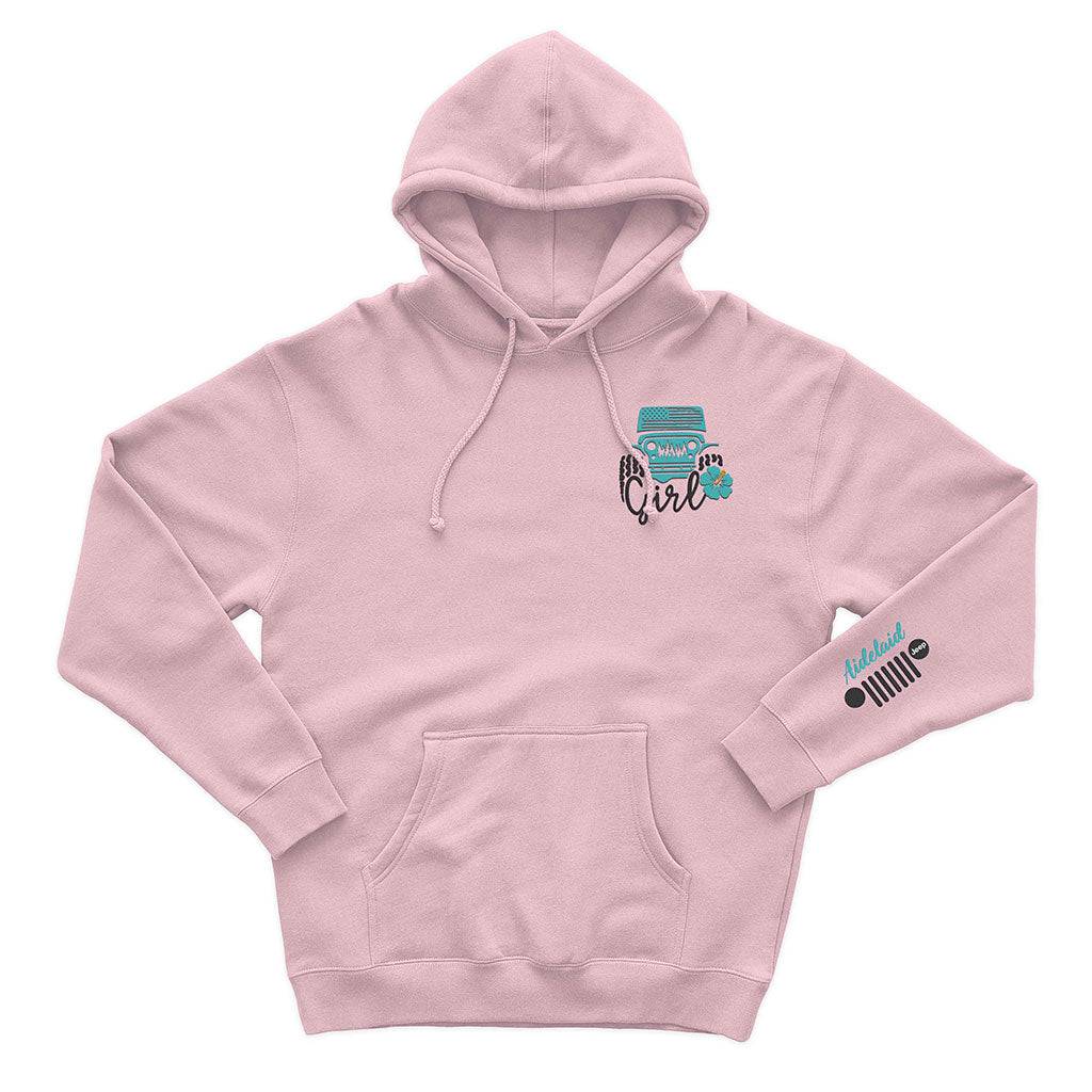 Personalized Embroidered Jeep Girl Flower Zip Hoodie Supler Store