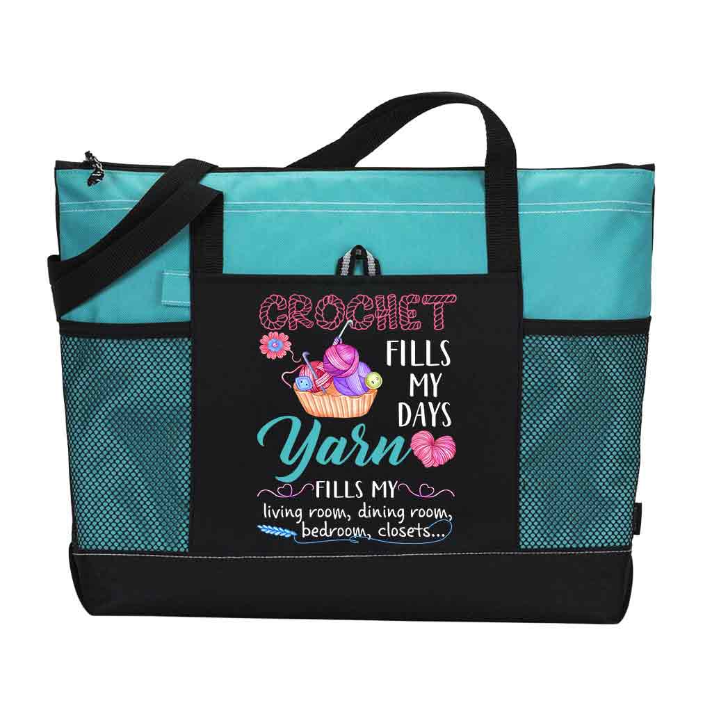 Crochet Fill My Days Tote Bag Supler Store