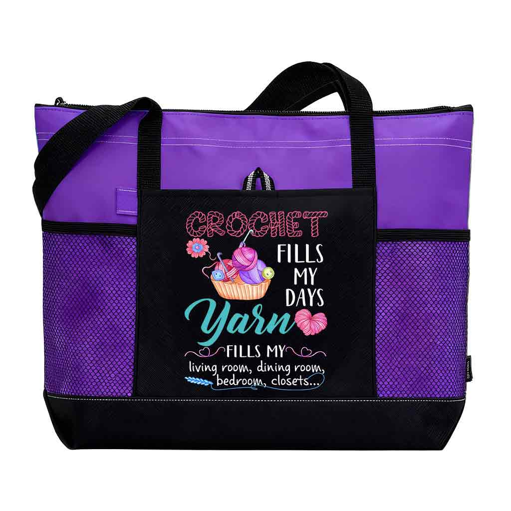 Crochet Fill My Days Tote Bag Supler Store