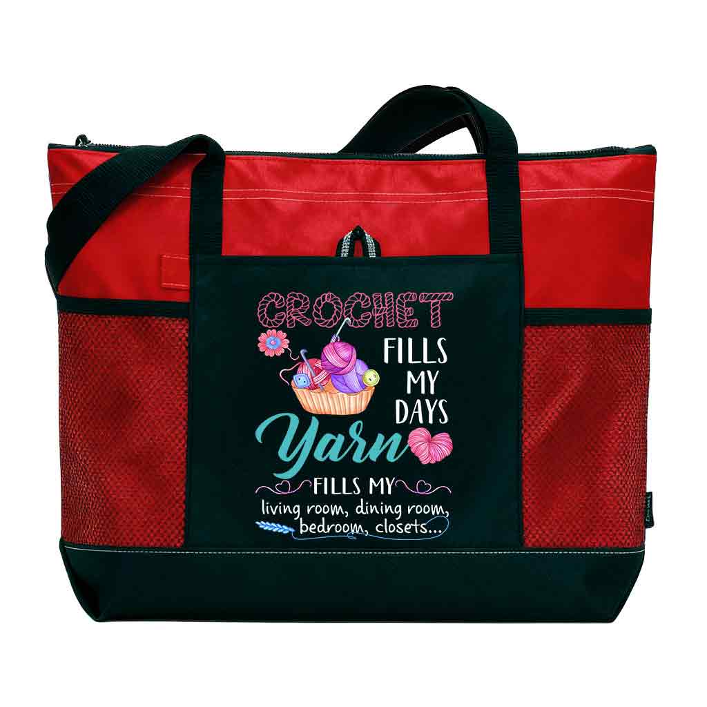 Crochet Fill My Days Tote Bag Supler Store