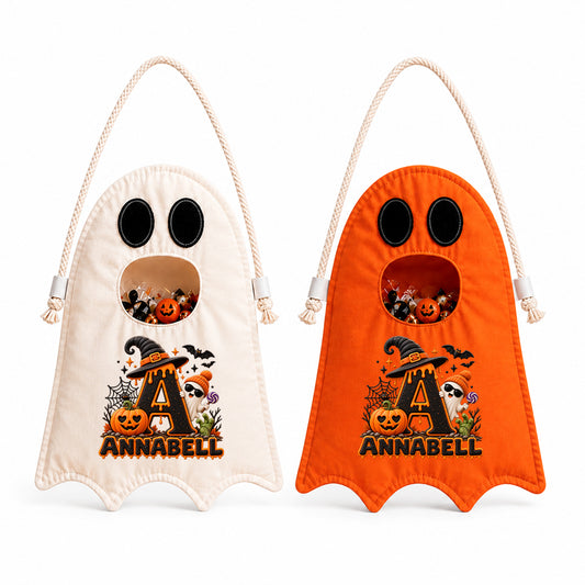 Custom Name Ghost Halloween Candy Bag