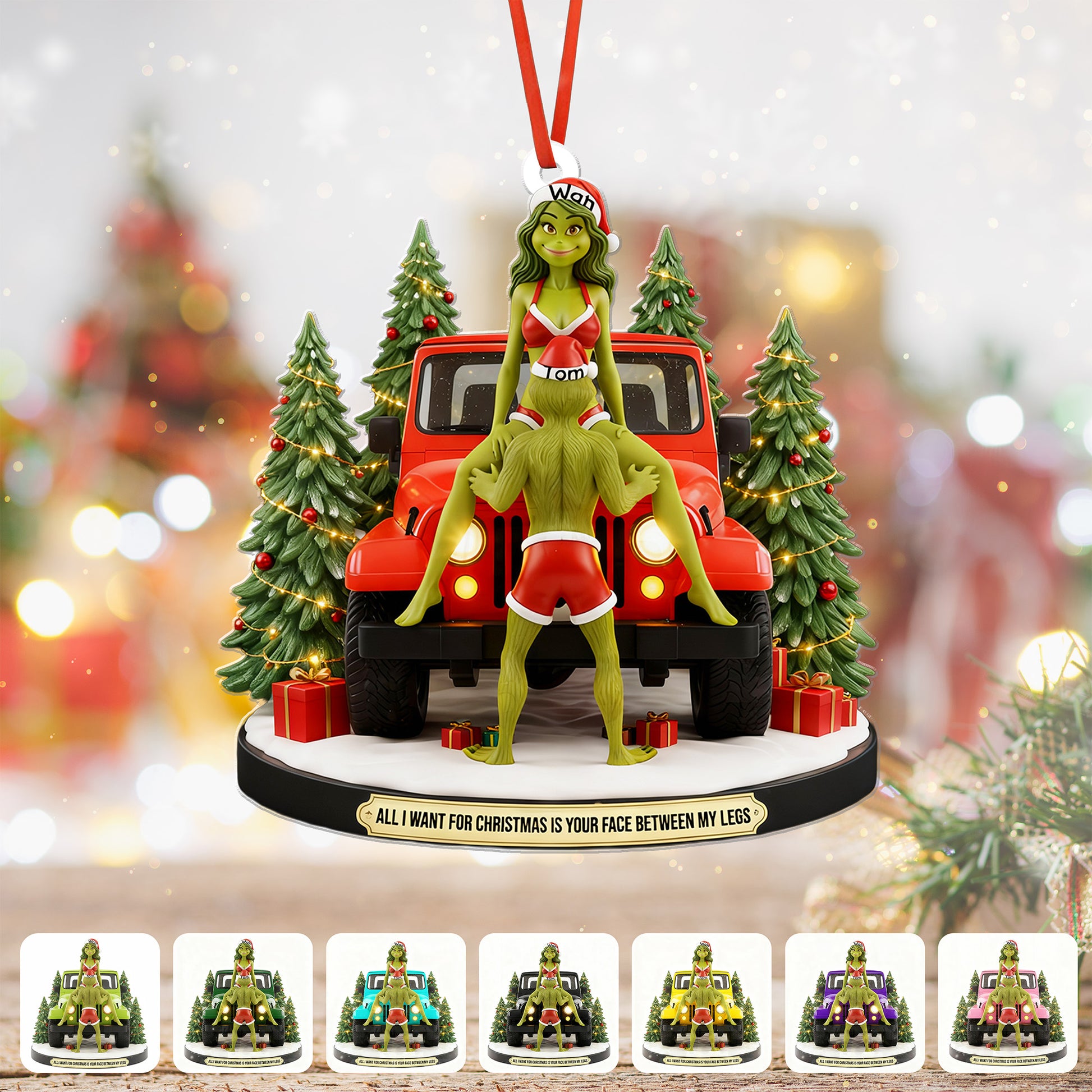 Personalized Funny Couple Jeep Acrylic Ornament Supler Store