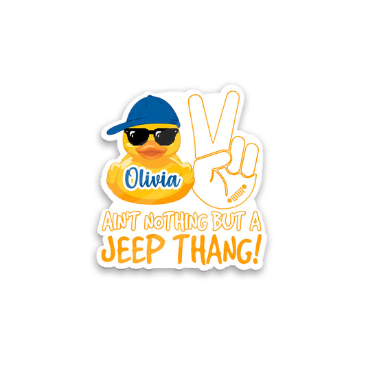 Personalized Jeep Duck Fridge Magnet