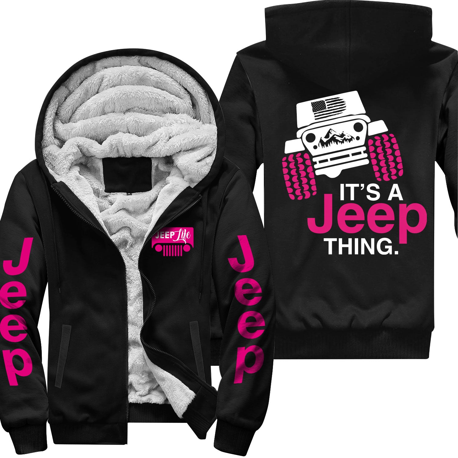 Multicolor It's A Jeep Thing Fleece Zip Hoodie Supler Store