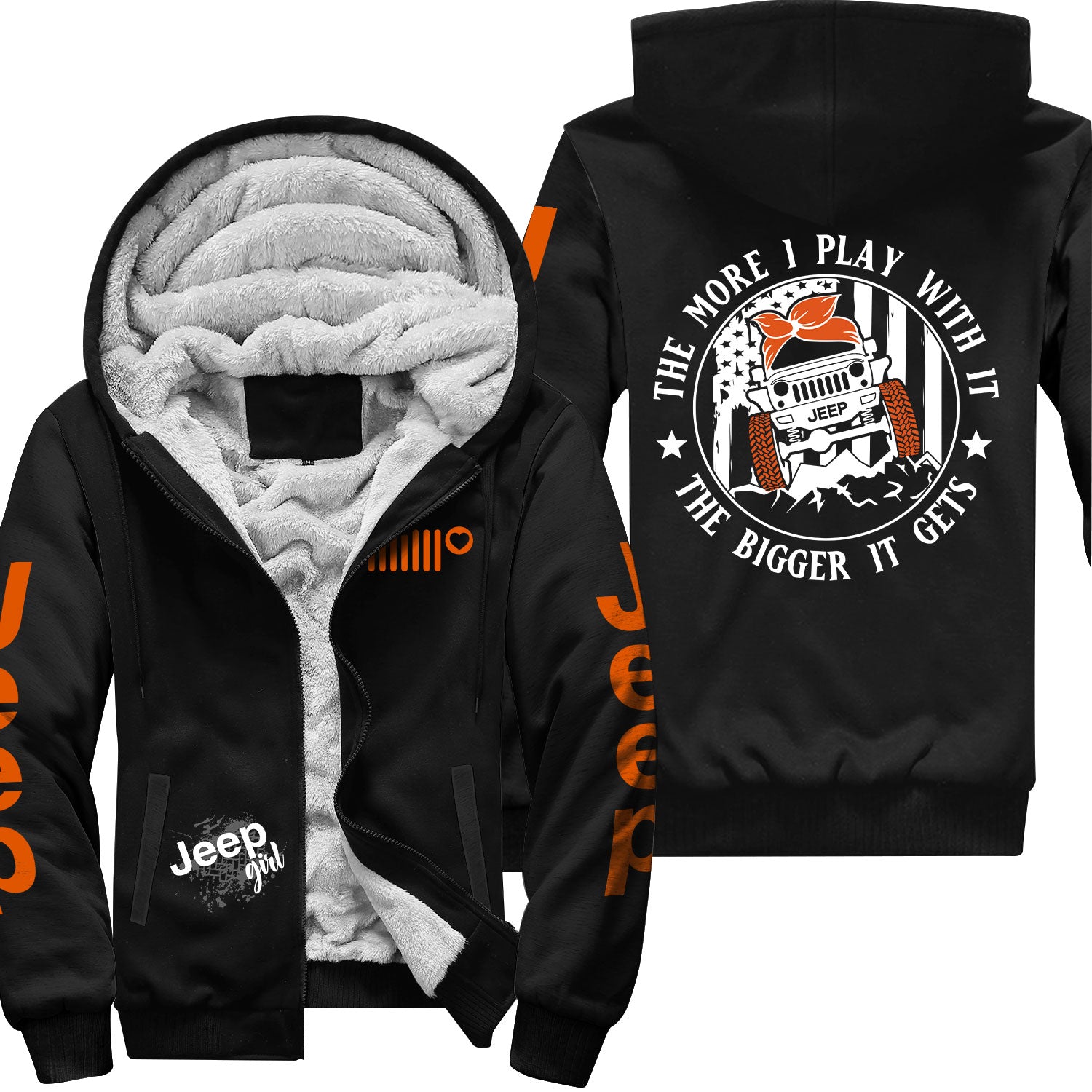Jeep Multicolor The More I Play With It Offroad Zip Hoodie Supler Store