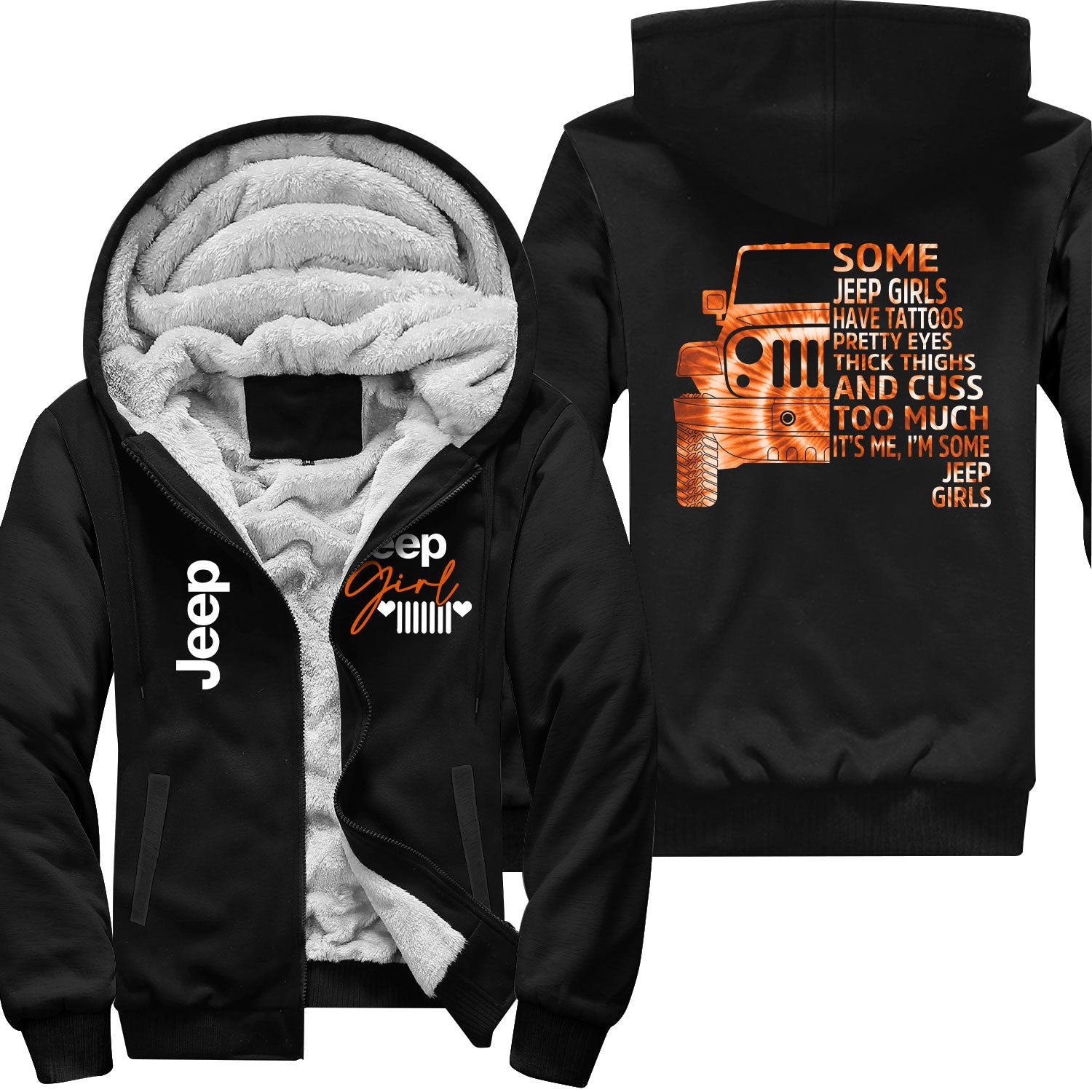 Some Jeep Girls Have Tattoos Tie-Dye Print Zip Hoodie Supler Store