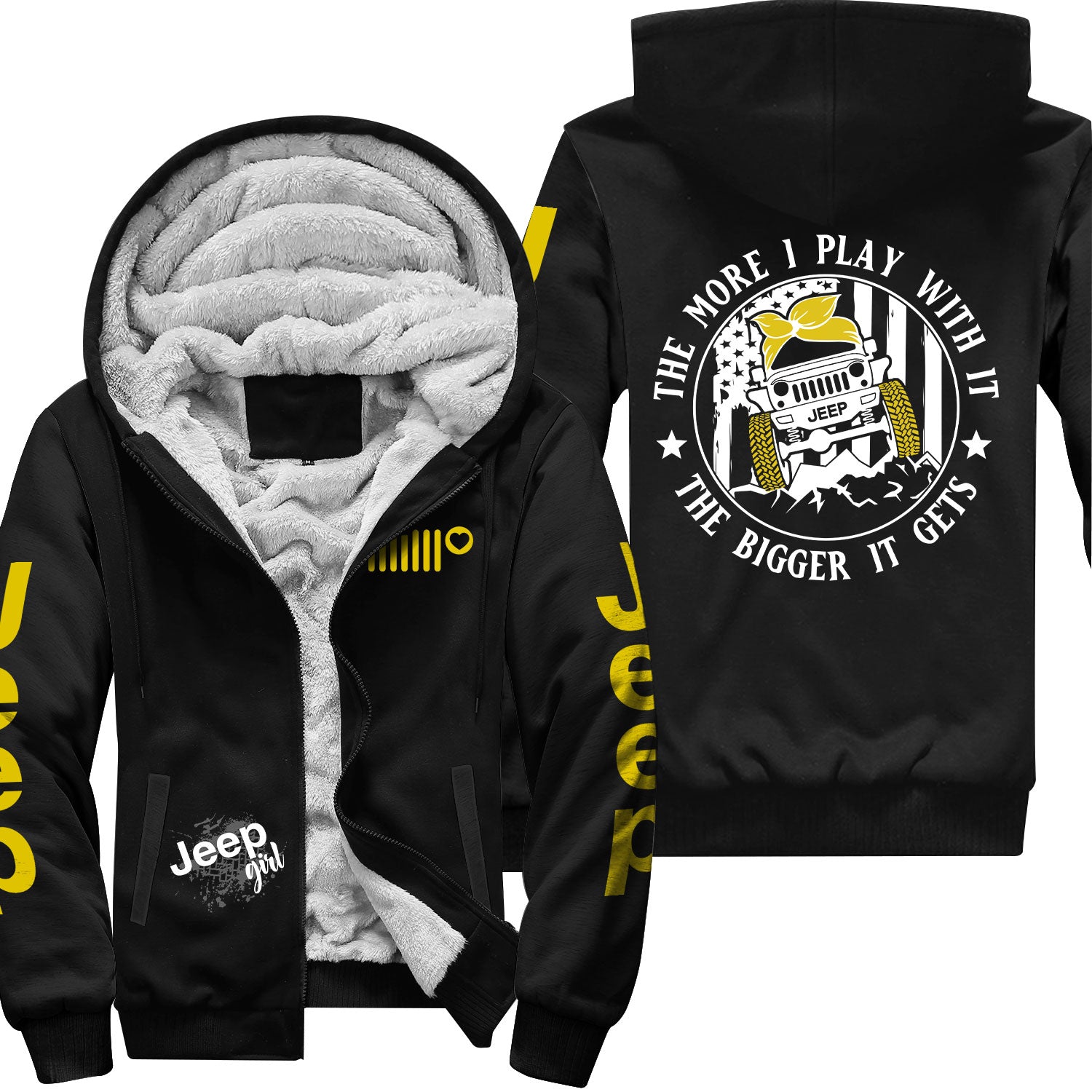 Jeep Multicolor The More I Play With It Offroad Zip Hoodie Supler Store