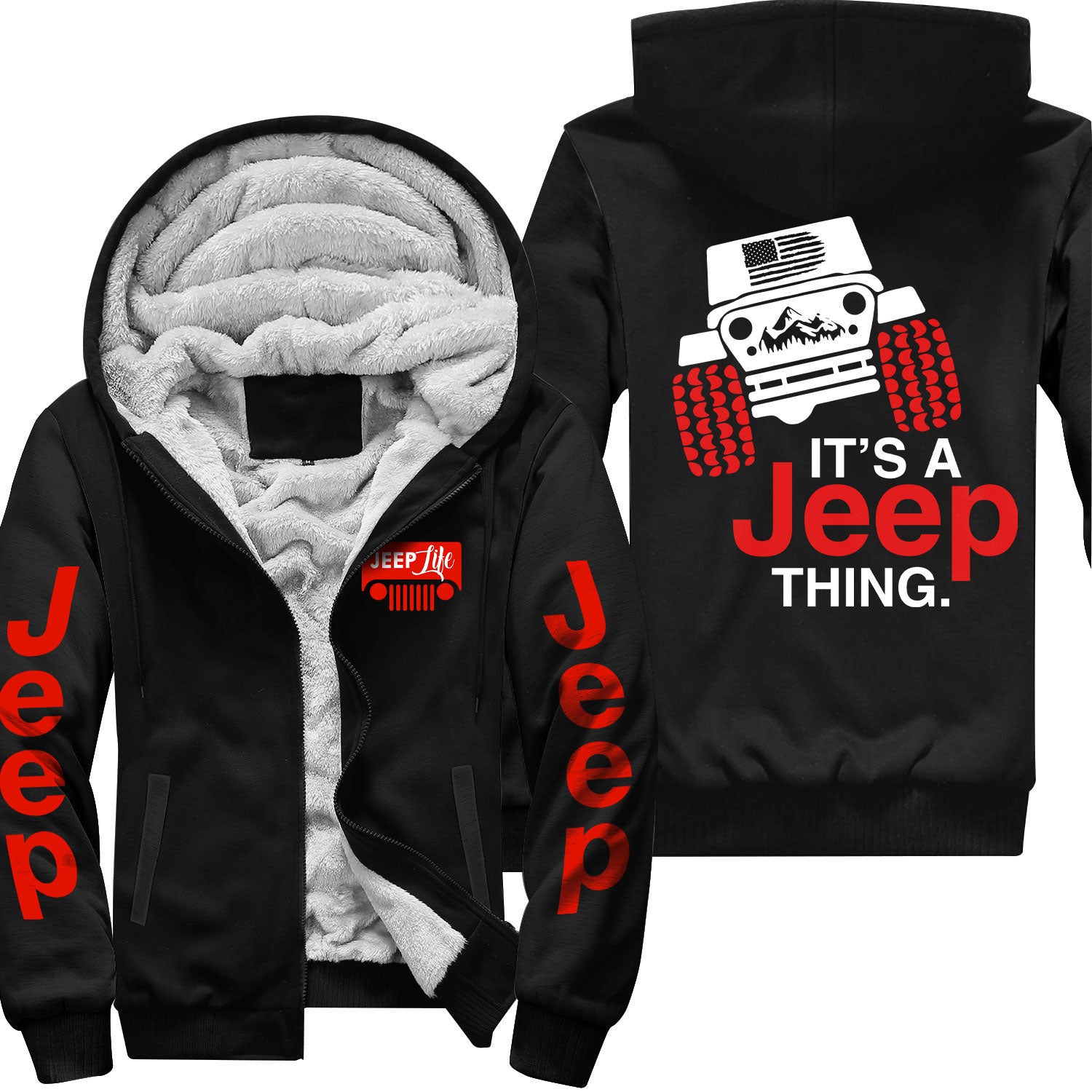 Multicolor It's A Jeep Thing Fleece Zip Hoodie Supler Store