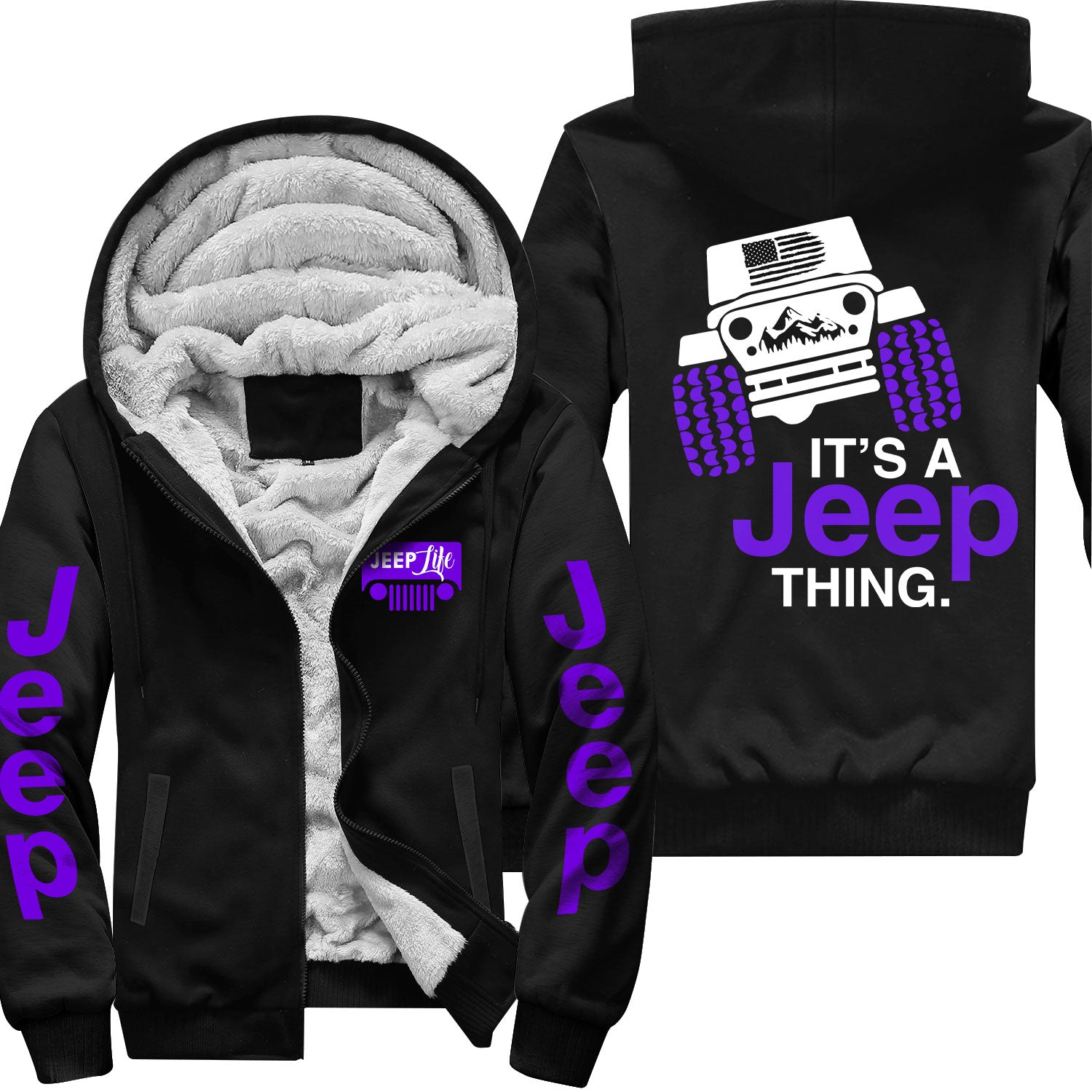 Multicolor It's A Jeep Thing Fleece Zip Hoodie Supler Store